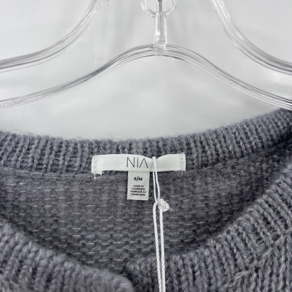 NIA AEIANA BUTTON FRONT CARDIGAN GREY NEW SIZE SMALL/MEDIUM - Picture 5 of 10